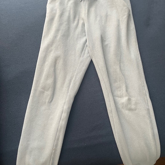 Baby Blue Fleece Ribbed Joggers M - Picture 1 of 2